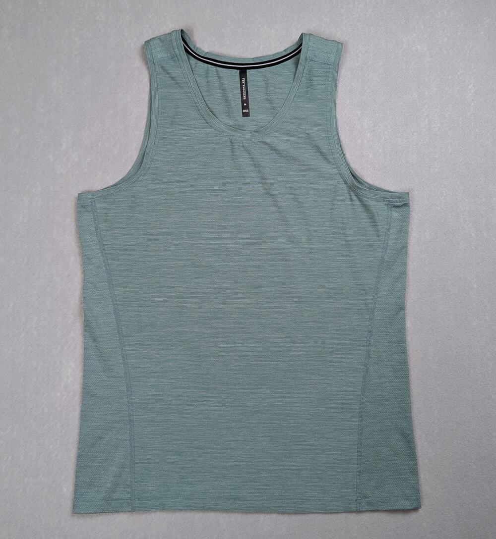 Ten Thousand Versatile Tank Mens M Sage Green Mesh Athletic Training Gym Shirt